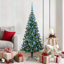 Berkfield Artificial Pre-lit Christmas Tree Green 150 cm PVC and Metal