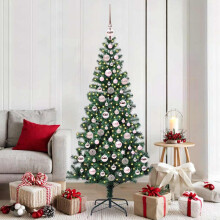 Berkfield Artificial Pre-lit Christmas Tree Green 180 cm PVC and Metal