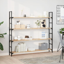 Berkfield Floating Shelves 2 pcs 160x20x2 cm Untreated Solid Wood Acacia