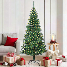 Berkfield Artificial Pre-lit Christmas Tree Green 180 cm PVC and Metal
