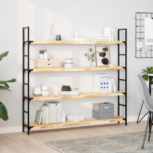 Berkfield Floating Shelf 120x20x4 cm Untreated Solid Wood Acacia