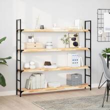Berkfield Floating Shelves 2 pcs 160x20x4 cm Untreated Solid Wood Acacia