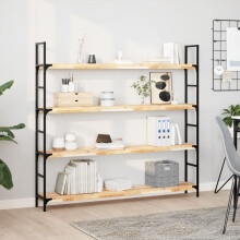 Berkfield Floating Shelves 3 pcs 160x20x4 cm Untreated Solid Wood Acacia