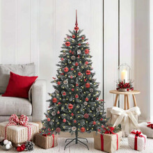 Berkfield Artificial Christmas Tree with 150 LEDs with Stand Green 150 cm