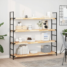 Berkfield Floating Shelves 2 pcs 140x30x4 cm Untreated Solid Wood Acacia