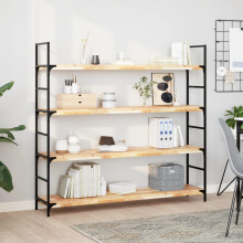 Berkfield Floating Shelves 4 pcs 120x30x4 cm Untreated Solid Wood Acacia