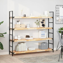 Berkfield Floating Shelves 2 pcs 160x30x4 cm Untreated Solid Wood Acacia