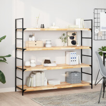 Berkfield Floating Shelves 2 pcs 140x40x4 cm Untreated Solid Wood Acacia
