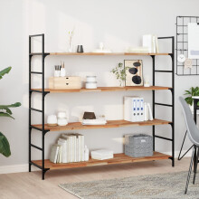 Berkfield Floating Shelves 4 pcs 140x40x2 cm Oil Finished Solid Wood Acacia