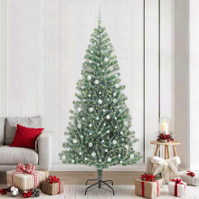Berkfield Artificial Christmas Tree Snow Flocked with LED Light 240 cm