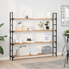 Berkfield Floating Shelves 2 pcs 160x20x2 cm Oil Finished Solid Wood Acacia