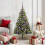 Berkfield Artificial Hinged Christmas Tree 150 LEDs Green 120 cm 1