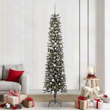 Berkfield Artificial Christmas Tree with 300 LEDs with Stand Green 240 cm