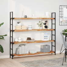 Berkfield Floating Shelves 2 pcs 160x20x4 cm Oil Finished Solid Wood Acacia