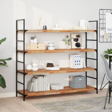 Berkfield Floating Shelves 3 pcs 140x40x4 cm Oil Finished Solid Wood Acacia