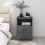 Berkfield Bedside Cabinet HAMAR Dark Grey 40x35x62 cm Solid Wood Pine 1