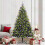 Berkfield Artificial Hinged Christmas Tree 300 LEDs Green 210 cm 1