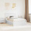 Berkfield Bed Frame with Headboard White 120 x 190 cm Solid Pine Wood 1