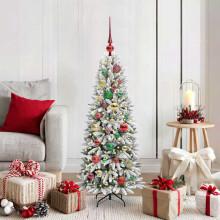 Berkfield Artificial Christmas Tree with 150 LEDs with Stand White 120 cm