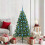 Berkfield Artificial Pre-lit Christmas Tree Green 150 cm PVC 1