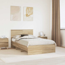 Berkfield Bed Frame Sonoma Oak 120 x 123 cm Engineered Wood