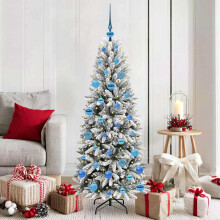 Berkfield Artificial Christmas Tree with 150 LEDs with Stand White 150 cm