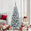 Berkfield Artificial Christmas Tree with 150 LEDs with Stand White 150 cm 1