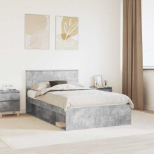 Berkfield Bed Frame with Headboard Concerte 120 x 190 cm Engineered wood