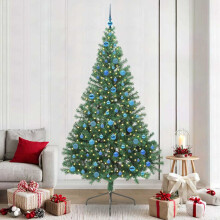 Berkfield Artificial Pre-lit Christmas Tree Green 240 cm PVC