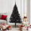 Berkfield Artificial Pre-lit Christmas Tree Black 150 cm PVC 1