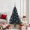 Berkfield Artificial Pre-lit Christmas Tree Black 150 cm PVC 1