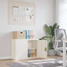 Berkfield File Cabinet White 90x40x70 cm Steel