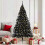 Berkfield Artificial Pre-lit Christmas Tree Black 180 cm PVC 1