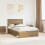 Berkfield Bed Frame Artisian Oak 120 x 200 cm Solid Pine Wood 1