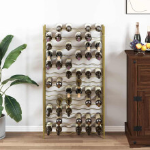 Berkfield Wine Rack for 72 Bottles Gold Metal