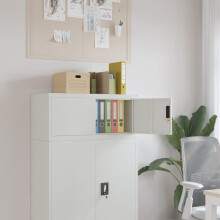 Berkfield File Cabinet Light Grey 90x40x40 cm Steel