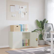 Berkfield File Cabinet Light Grey 90x40x70 cm Steel