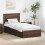 Berkfield Bed Frame Brown Oak and Silver 75 x 190 cm Engineered Wood 1