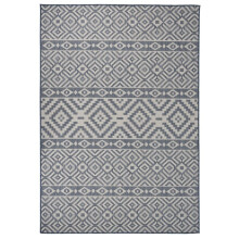 Berkfield Outdoor Flatweave Rug 160x230 cm Blue Stripes
