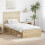 Berkfield Bed Frame with Headboard Sonoma 90 x 190 cm Solid Pine Wood 1
