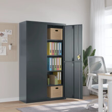 Berkfield File Cabinet Anthracite 105x40x180 cm Steel