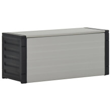 Berkfield Garden Waste Basket Grey 85x34x40 cm