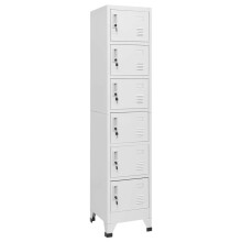Berkfield Locker Cabinet Light Grey 38x40x180 cm Steel