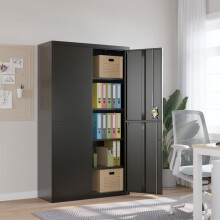 Berkfield File Cabinet Black 105x40x180 cm Steel
