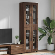 Berkfield Highboard FLORIN Brown Oak 60 x 35 x 182 cm Engineered Wood