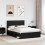 Berkfield Bed Frame with Headboard Black 140 x 190 cm Solid Pine Wood 1