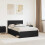 Berkfield Bed Frame with Headboard Black 135 x 190 cm Engineered wood 1