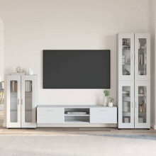 Berkfield TV Cabinet Set with Drawer FLORIN 3 pcs White Engineered Wood