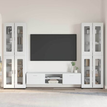 Berkfield TV Cabinet Set FLORIN 3 pcs High Gloss White Engineered Wood