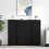 Berkfield Highboard with Drawer 3 pcs Black Oak Engineered Wood 1